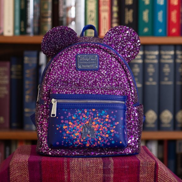 Loungefly Bags Disney Parks Loungefly Fantasyland Castle Purple